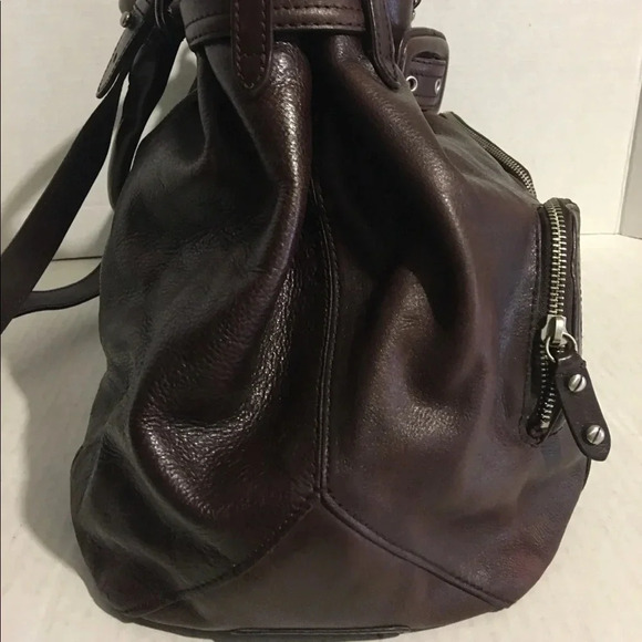 Cole Haan Black distressed leather hobo bag - Picture 3 of 8